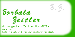 borbala zeitler business card